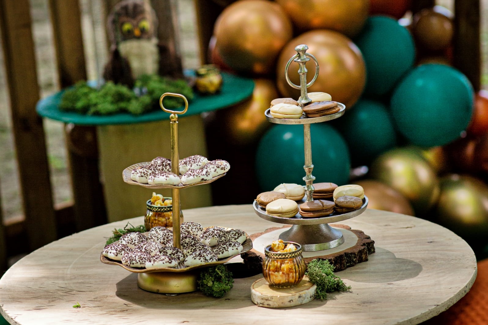 Décoration forêt pour l'anniversaire de Gaie