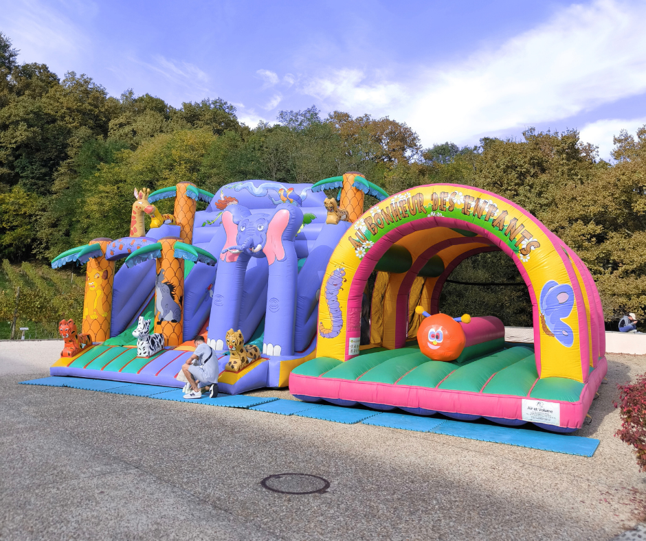 Location d'un château gonflable au Pays Basque pour l'anniversaire d'un enfant.