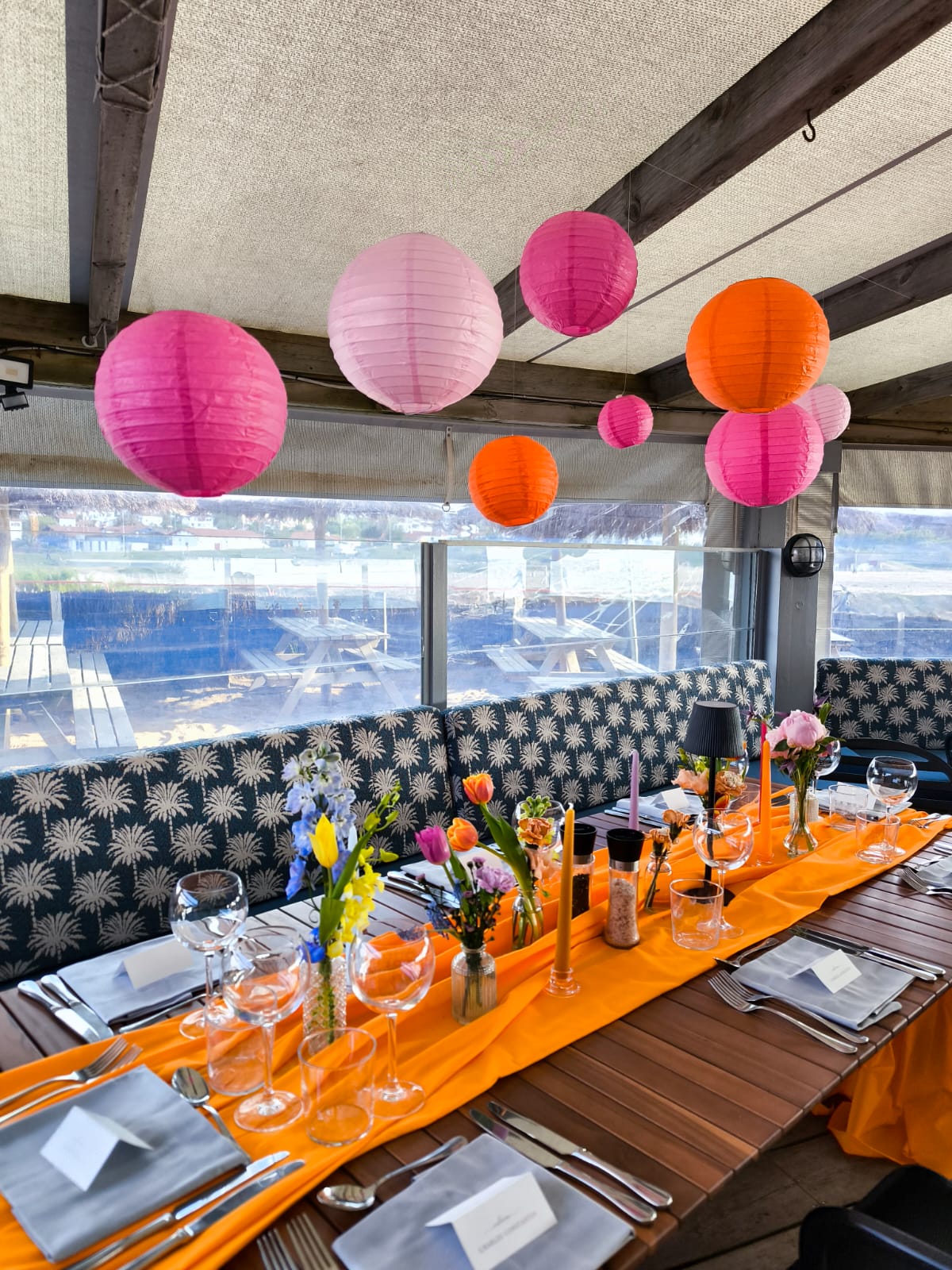 Décoration de soirée d'entreprise à La Voile Rouge – Bela Gorri à Bidart.